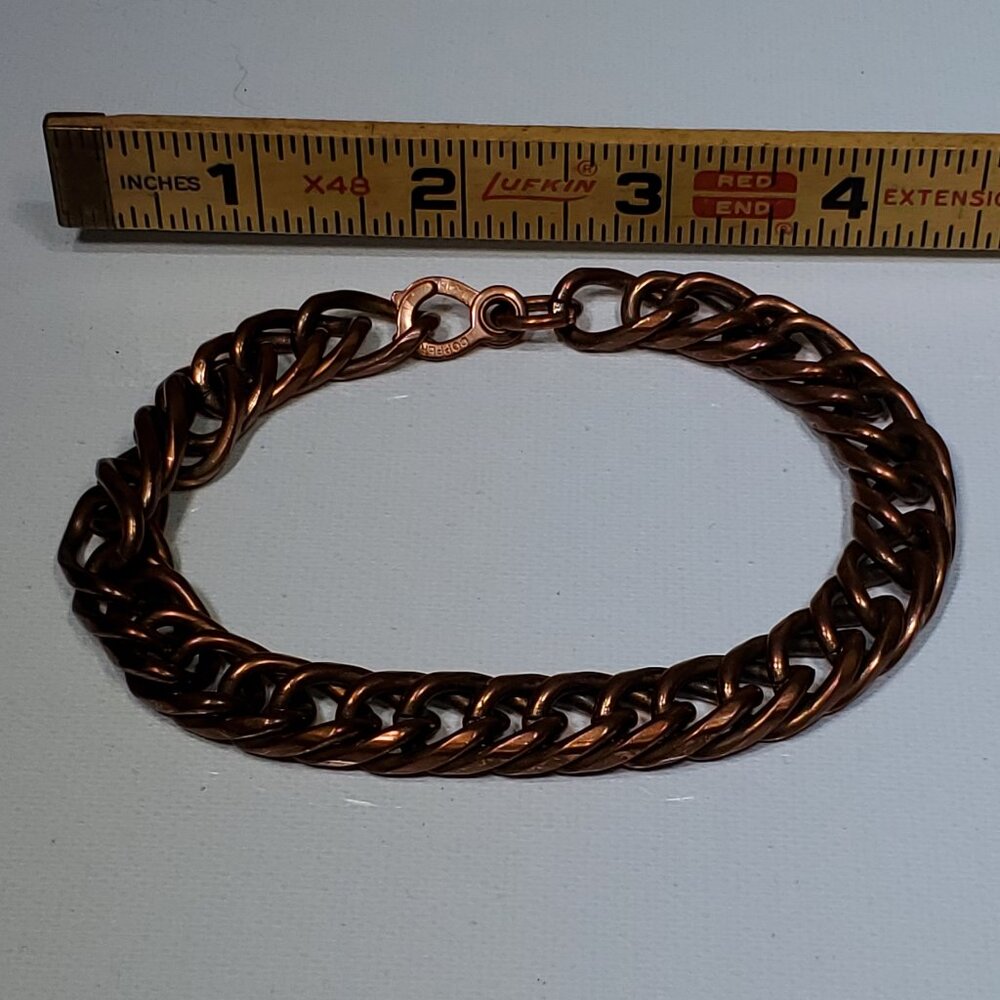 MENS 10 INCH LENGTH COPPER BRACELET OR WOMENS ANKLE BRACELET, 2001